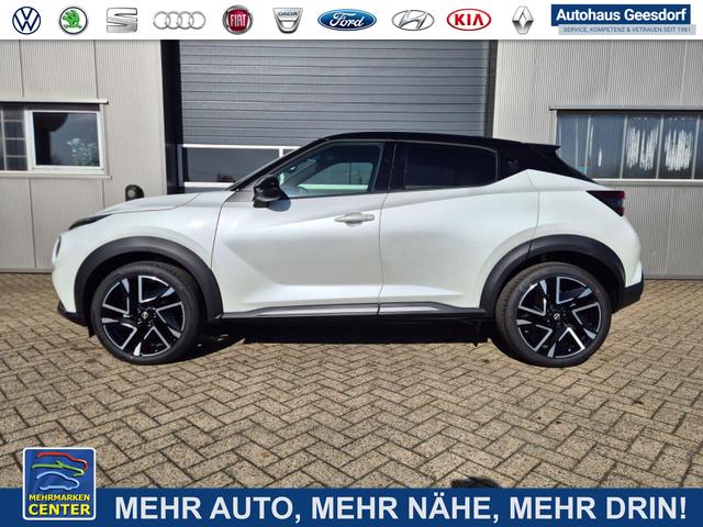 Lagerfahrzeug Nissan Juke - 1.0 DIG-T 114PS N-Design Automatik Teil-Leder Klimaautomatik Sitzheizung Lenkradheizung PDC v h R&uuml;ckf.Kamera Navi 19"LM Bluetooth Touchscreen Apple CarPlay Android Auto
