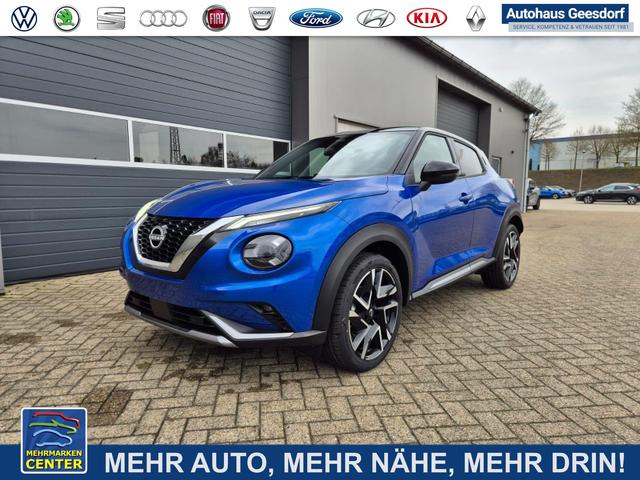 Lagerfahrzeug Nissan Juke - 1.0 DIG-T 114PS N-Design Automatik Teil-Leder Klimaautomatik Sitzheizung Lenkradheizung PDC v h R&uuml;ckf.Kamera Navi 19"LM Bluetooth Touchscreen Apple CarPlay Android Auto