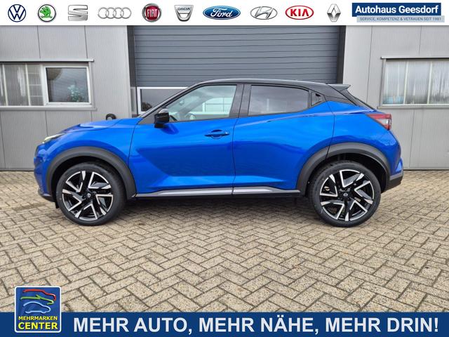 Lagerfahrzeug Nissan Juke - 1.0 DIG-T 114PS N-Design Automatik Teil-Leder Klimaautomatik Sitzheizung Lenkradheizung PDC v h R&uuml;ckf.Kamera Navi 19"LM Bluetooth Touchscreen Apple CarPlay Android Auto