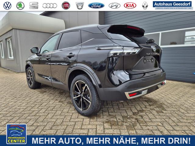 Lagerfahrzeug Nissan Qashqai - 1.3 DIG-T MHEV 158 PS X-Tronic Tekna Voll-Leder Klimaautomatik PanoGlasdach Sitzheizung Lenkradheizung Navi Head-Up Display elektr. Heckklappe ACC PDC v h 360&deg;Kamera DAB Bluetooth Touchscreen Apple CarPlay Android Auto 19"LM