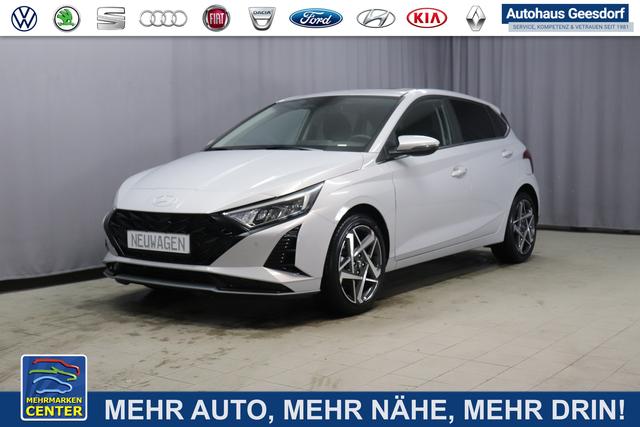 Lagerfahrzeug Hyundai i20 - Trend Line 1.0 T-GDi 74kW, 5-Jahre Herstellergarantie, Infotainment-Paket, Panorama Glas- Schiebedach, 8" Infotainmentsystem, AppleCarPlay&Android Auto, Radio DAB, Rückfahrkamera, Tempomat, Spurhalteassistent, Nebelscheinwerfer, 17" Leichtmetallfelgen, uvm.