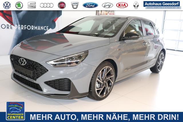 Lagerfahrzeug Hyundai i30 - N Line 1.5 TGDi 117 kW (160 PS) Navigationssystem, DAB, Bluetooth, Android Auto, Apple CarPlay, 2-Zonen-Klimaautomatik, Rückfahrkamera, Sitzheizung, Lenkradheizung, 18" Leichtmetallfelgen, uvm.