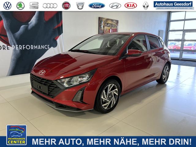 Lagerfahrzeug Hyundai i20 - Family 1.2i 58 kW (79 PS) Navigationssystem, Klimaautomatik, Sitzheizung, Lenkradheizung, Radio mit DAB, Apple CarPlay & Android Auto, Rückfahrkamera, Einparkhilfe hinten, Lichtsensor, Spurassistent, Fernlichtassistent, Verkehrszeichenassistent uvm.