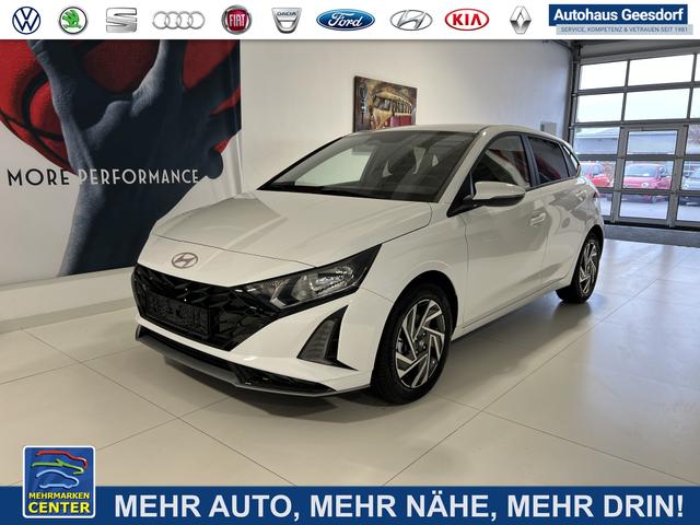 Lagerfahrzeug Hyundai i20 - Family 1.0 T-GDI 73 kW (100 PS) Navigationssystem, Klimaautomatik, Sitzheizung, Lenkradheizung, Radio mit DAB, Apple CarPlay & Android Auto, Rückfahrkamera, Einparkhilfe hinten, Lichtsensor, Spurassistent, Fernlichtassistent, Verkehrszeichenassistent uvm.