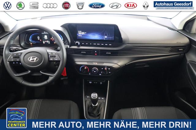 Lagerfahrzeug Hyundai i20 - GO 1.2 MPI 58 kW (79 PS) Navigationssystem, Bluetooth, DAB, Klimaanlage, Rückfahrkamera, Apple CarPlay, Android Auto, PDC hinten, Sitzheizung, Lenkradheizung, Spurassistent, Tempomat uvm.