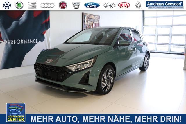 Lagerfahrzeug Hyundai i20 - GO  1.2 MPI 58 kW (79 PS) Navigationssystem, Klimaautomatik, Rückfahrkamera, DAB, Apple CarPlay, Android Auto, Sitzheizung, Lenkradheizung, Spurassistent, Tempolimit-Assistent, 16"-Leichtmetallfelgen, Virtual Cockpit, uvm.