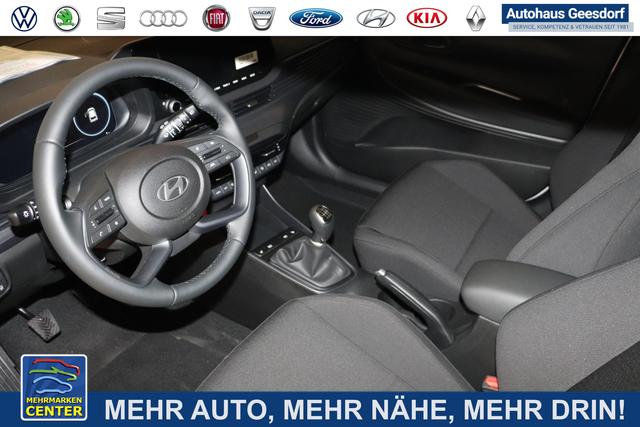 Lagerfahrzeug Hyundai i20 - GO  1.0 T-GDI DCT 74 kW (100PS) Navigationssystem, Klimaautomatik, Rückfahrkamera, DAB, Apple CarPlay, Android Auto, Sitzheizung, Lenkradheizung, Spurassistent, Tempolimit-Assistent, 16"-Leichtmetallfelgen, Virtual Cockpit,