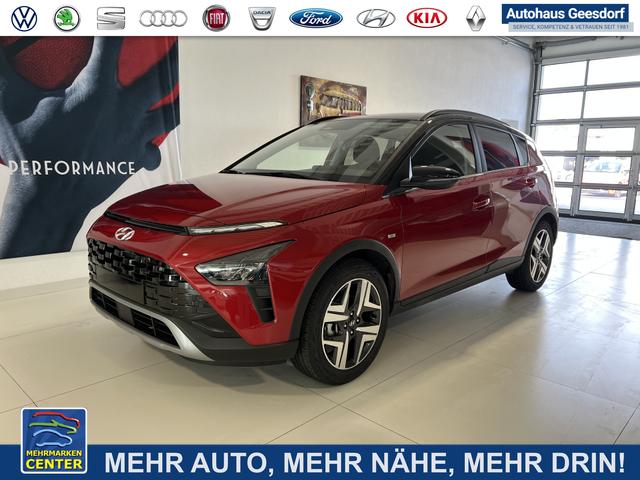 Lagerfahrzeug Hyundai BAYON - Trend Line 1.0 T-GDI 48V 88 kW (120 PS) Infotainment Paket mit Navigationssystem, Technik-Paket, Zwei-Ton-Lackierung, LED-Scheinwerfer, Bose Soundsystem, Einparkhilfe vorne und hinten inkl. Rückfahrkamera, Sitzheizung hinten, Lenkradheizung, uvm.