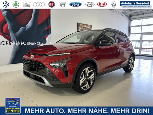 Lagerfahrzeug Hyundai BAYON - Trend Line 1.0 T-GDI DCT 48V 88 kW (120 PS) Infotainment Paket mit Navigationssystem, Technik-Paket, Zwei-Ton-Lackierung, LED-Scheinwerfer, Bose Soundsystem, Einparkhilfe vorne und hinten inkl. Rückfahrkamera, Sitzheizung hinten, Lenkradheizung, uvm.