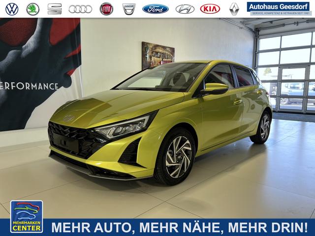 Lagerfahrzeug Hyundai i20 - GO  1.0 T-GDI DCT 74 kW (100PS) Navigationssystem, Klimaautomatik, Rückfahrkamera, DAB, Apple CarPlay, Android Auto, Sitzheizung, Lenkradheizung, Spurassistent, Tempolimit-Assistent, 16"-Leichtmetallfelgen, Virtual Cockpit,