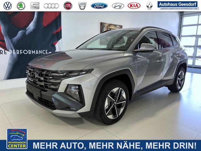 Lagerfahrzeug Hyundai TUCSON - GO  1.6 T-GDI Hybrid 4WD AT 158 kW / 215 PS Smart Sense-Paket, 2-Zonen-Klimaautomatik, Android Auto, Apple CarPlay, Voll-LED Scheinwerfer, Keyless Go, Navigationssystem, Virtual Cockpit, 18 Zoll Leichtmetallfelgen, uvm.