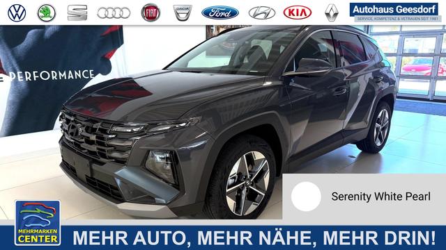 Lagerfahrzeug Hyundai TUCSON - GO  1.6 T-GDI 48V 2WD DCT 117 kW (160 PS) 2-Zonen-Klimaautomatik, Android Auto, Apple CarPlay, Voll-LED Scheinwerfer, Keyless Go, Navigationssystem, Virtual Cockpit, 18 Zoll Leichtmetallfelgen, uvm.
