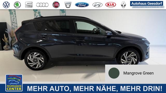 Lagerfahrzeug Hyundai BAYON - GO  1.0 T-GDI DCT 74 kW (101 PS) Toter-Winkel-Assistent, Induktive Ladestation, Comfort-Paket, Lenkradheizung, Sitzheizung, DAB, Android Auto, Apple CarPlay, Navigationssystem, LED-Scheinwerfer, Einparkhilfe, R&uuml;ckfahrkamera, uvm.