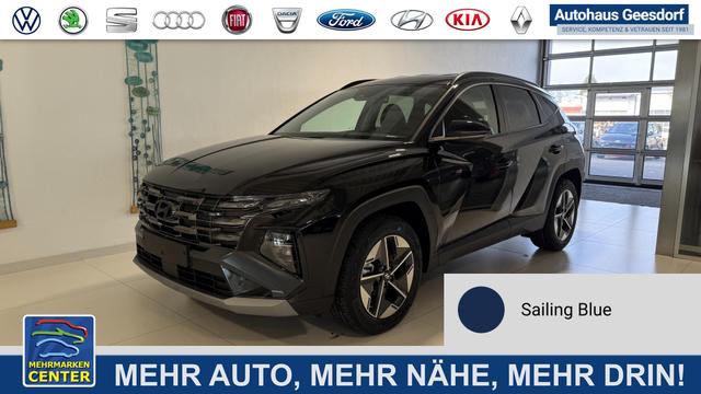Lagerfahrzeug Hyundai TUCSON - GO  1.6 T-GDI 2WD DCT 110 kW (150 PS) 2-Zonen-Klimaautomatik, Sitzheizung, Lenkradheizung, Navigationssystem, DAB, Android Auto, Apple CarPlay, R&uuml;ckfahrkamera, Einparkhilfe vorne und hinten, 18 Zoll Leichtmetallfelgen, uvm.