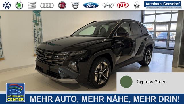 Lagerfahrzeug Hyundai TUCSON - GO  1.6 T-GDI 2WD DCT 110 kW (150 PS) 2-Zonen-Klimaautomatik, Sitzheizung, Lenkradheizung, Navigationssystem, DAB, Android Auto, Apple CarPlay, R&uuml;ckfahrkamera, Einparkhilfe vorne und hinten, 18 Zoll Leichtmetallfelgen, uvm.