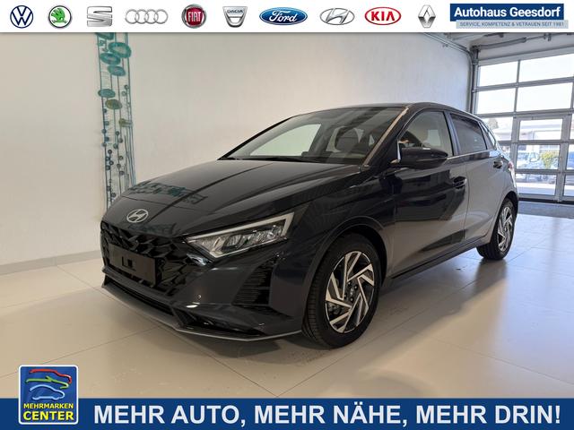 Lagerfahrzeug Hyundai i20 - GO  1.0 T-GDI DCT 73 kW (100 PS) Lenkradheizung, Sitzheizung, Klimaautomatik, DAB, Android Auto, Apple CarPlay, Navigationssystem, Digitales Cockpit, Einparkhilfe hinten, R&uuml;ckfahrkamera, LED-Scheinwerfer, 16 Zoll Leichtmetallfelgen, uvm.