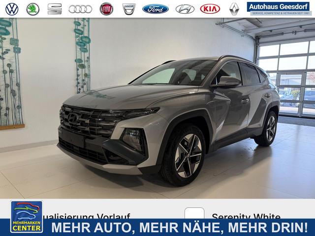 Lagerfahrzeug Hyundai TUCSON - GO 1.6 T-GDI 4WD DCT 132 kW (179 PS) 2-Zonen-Klimaautomatik, Sitzheizung, Lenkradheizung, Navigationssystem, DAB, Android Auto, Apple CarPlay, R&uuml;ckfahrkamera, Einparkhilfe vorne und hinten, 18 Zoll Leichtmetallfelgen, uvm.