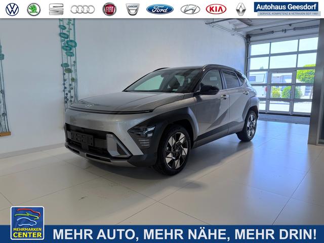 Lagerfahrzeug Hyundai KONA - GO  1.6 T-GDI 2WD DCT 102 kW (139 PS) 2-Zonen-Klimaautomatik, Sitzheizung, Lenkradheizung, DAB, Android Auto, Apple CarPlay, Navigationssystem, Induktionsladestation, LED-Scheinwerfer, 18 Zoll Leichtmetallfelgen, uvm