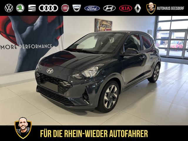Lagerfahrzeug Hyundai i10 - GO  1.2 MT 58 kW (79 PS) Klimaautomatik, Navigationssystem, Apple CarPlay & Android Auto, Sitzheizung, Lenkradheizung, Einparkhilfe hinten, R&uuml;ckfahrkamera, Privacy Glass, 15" Leichtmetallfelgen, uvm.