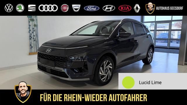 Lagerfahrzeug Hyundai BAYON - GO  1.0 T-GDI DCT 74 kW (101 PS) Toter-Winkel-Assistent, Induktive Ladestation, Comfort-Paket, Lenkradheizung, Sitzheizung, DAB, Android Auto, Apple CarPlay, Navigationssystem, LED-Scheinwerfer, Einparkhilfe, R&uuml;ckfahrkamera, uvm.