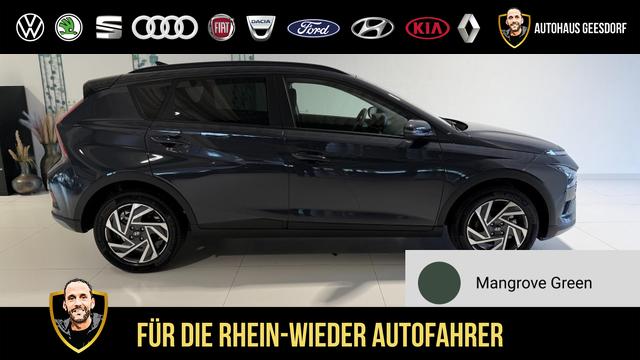Lagerfahrzeug Hyundai BAYON - GO  1.0 T-GDI DCT 74 kW (101 PS) Toter-Winkel-Assistent, Induktive Ladestation, Comfort-Paket, Lenkradheizung, Sitzheizung, DAB, Android Auto, Apple CarPlay, Navigationssystem, LED-Scheinwerfer, Einparkhilfe, R&uuml;ckfahrkamera, uvm.