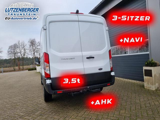 Ford Transit L2H2 2.0 TDCi 130PS Trend 3,5t 3-Sitzer AHK Klima Navi Bluetooth DAB Frontscheibe beheizb. PDC v+h Rückf.Kamera Tempomat 