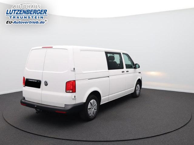 Volkswagen Transporter 6.1 Kastenwagen DoKa L2 2.0 TDi 110PS 5-Sitzer AHK Klima PDC DAB Apple CarPlay Android Auto Bluetooth Touchscreen Ganzjahresreifen 