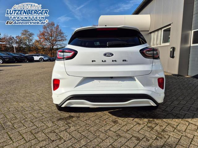 Ford Puma ST-Line X 1.0 EcoBoost Hybrid 125PS Automatik NEUES MODELL 360°Kamera AbstandsTempomat el.Heckklappe Premium Leder (Sensico) B+O-Sound Klimaautomatik Sitzheizung Lenkradheizung Frontscheibe beheizb. Ford-Navi SYNC4 Bluetooth Apple CarPlay Android A 