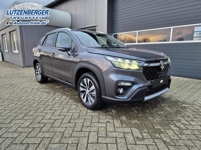 Suzuki S-Cross Comfort+ 110PS Automatik MHEV 4x4 ALLGRIP 1.4 Boosterjet Allrad Teilleder Navi Klimaautomatik Sitzheizung ACC PDC v+h 4x Kamera Suzuki-Radio Apple CarPlay Android Auto Touchscreen 2xKeyless 17-LM 