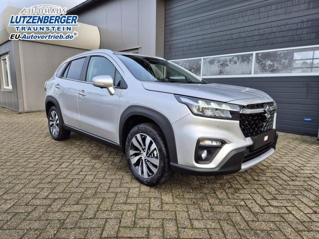 Suzuki S-Cross Comfort+ 110PS Automatik MHEV 4x4 ALLGRIP 1.4 Boosterjet Allrad Teilleder Navi Klimaautomatik Sitzheizung ACC PDC v+h 4x Kamera Suzuki-Radio Apple CarPlay Android Auto Touchscreen 2xKeyless 17-LM 