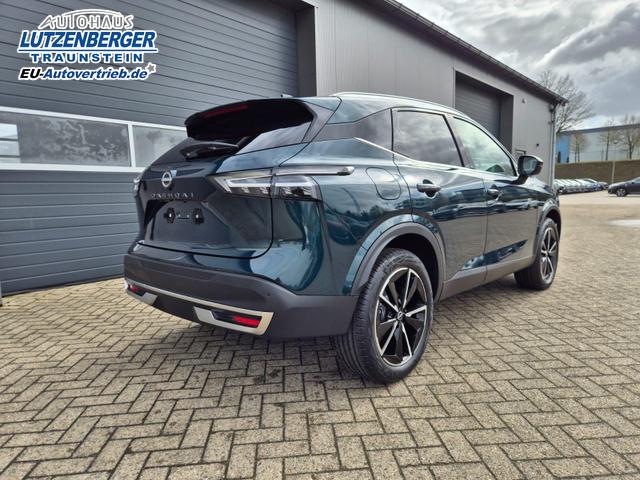 Nissan Qashqai 1.3 DIG-T MHEV 158 PS X-Tronic Tekna Voll-Leder Klimaautomatik PanoGlasdach Sitzheizung Lenkradheizung Navi Head-Up Display elektr. Heckklappe ACC PDC v+h 360&deg;Kamera DAB Bluetooth Touchscreen Apple CarPlay Android Auto 19"LM 