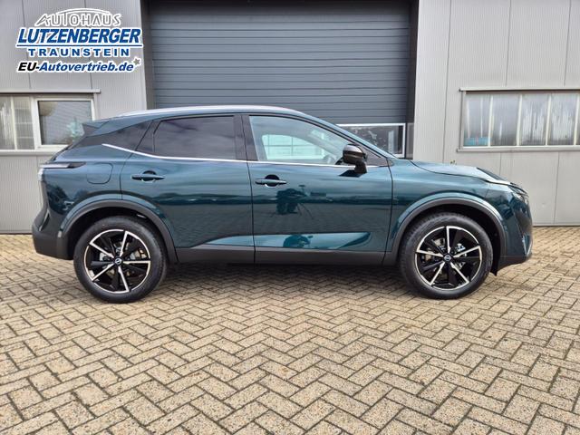 Nissan Qashqai 1.3 DIG-T MHEV 158 PS X-Tronic Tekna Voll-Leder Klimaautomatik PanoGlasdach Sitzheizung Lenkradheizung Navi Head-Up Display elektr. Heckklappe ACC PDC v+h 360&deg;Kamera DAB Bluetooth Touchscreen Apple CarPlay Android Auto 19"LM 