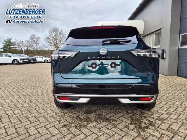 Nissan Qashqai 1.3 DIG-T MHEV 158 PS X-Tronic Tekna Premium Paket 20"LM Teil-Leder PanoGlasdach Klimaautomatik Sitzheizung Lenkradheizung Navi Head-Up Display elektr. Heckklappe ACC PDC v+h 360&deg;Kamera DAB Bluetooth Touchscreen Apple CarPlay Android Auto 