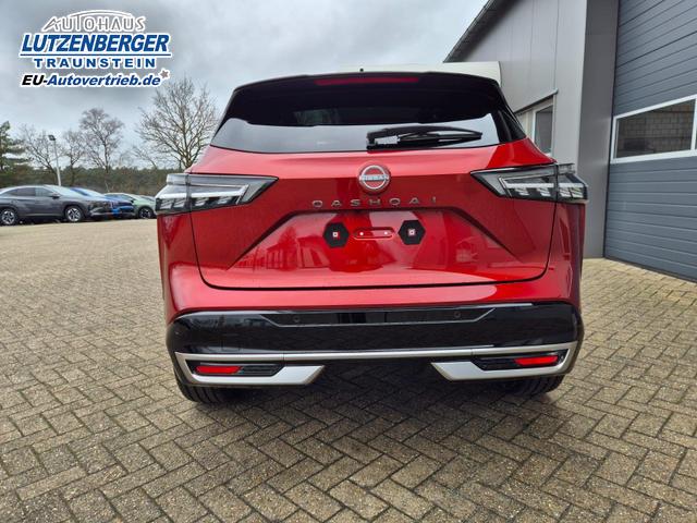 Nissan Qashqai 1.3 DIG-T MHEV 158 PS X-Tronic Tekna Premium Paket 20"LM Teil-Leder PanoGlasdach Klimaautomatik Sitzheizung Lenkradheizung Navi Head-Up Display elektr. Heckklappe ACC PDC v+h 360&deg;Kamera DAB Bluetooth Touchscreen Apple CarPlay Android Auto 