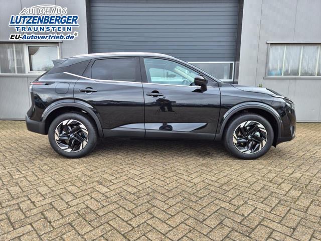Nissan Qashqai 1.3 DIG-T MHEV 158 PS X-Tronic N-Connecta Teil-Leder PanoGlasdach Klimaautomatik Sitzheizung Lenkradheizung Navi ACC PDC v+h 360&deg;Kamera DAB Bluetooth Touchscreen Apple CarPlay Android Auto 18"LM 