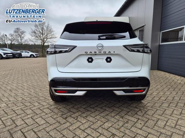Nissan Qashqai 1.3 DIG-T MHEV 158 PS X-Tronic Tekna Premium Paket 20"LM Teil-Leder PanoGlasdach Klimaautomatik Sitzheizung Lenkradheizung Navi Head-Up Display elektr. Heckklappe ACC PDC v+h 360&deg;Kamera DAB Bluetooth Touchscreen Apple CarPlay Android Auto 