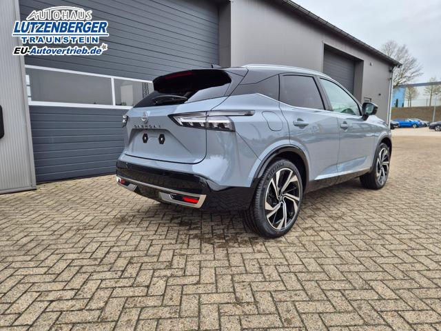 Nissan Qashqai 1.3 DIG-T MHEV 158 PS X-Tronic Tekna Premium Paket 20"LM Teil-Leder PanoGlasdach Klimaautomatik Sitzheizung Lenkradheizung Navi Head-Up Display elektr. Heckklappe ACC PDC v+h 360&deg;Kamera DAB Bluetooth Touchscreen Apple CarPlay Android Auto 