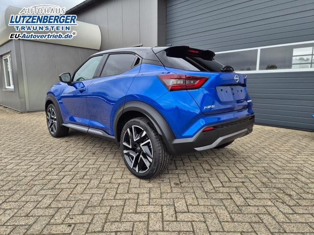 Nissan Juke 1.0 DIG-T 114PS N-Design Automatik Teil-Leder Klimaautomatik Sitzheizung Lenkradheizung PDC v+h R&uuml;ckf.Kamera Navi 19"LM Bluetooth Touchscreen Apple CarPlay Android Auto 