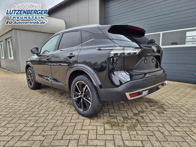 Nissan Qashqai 1.3 DIG-T MHEV 158 PS X-Tronic Tekna Voll-Leder Klimaautomatik PanoGlasdach Sitzheizung Lenkradheizung Navi Head-Up Display elektr. Heckklappe ACC PDC v+h 360&deg;Kamera DAB Bluetooth Touchscreen Apple CarPlay Android Auto 19"LM 