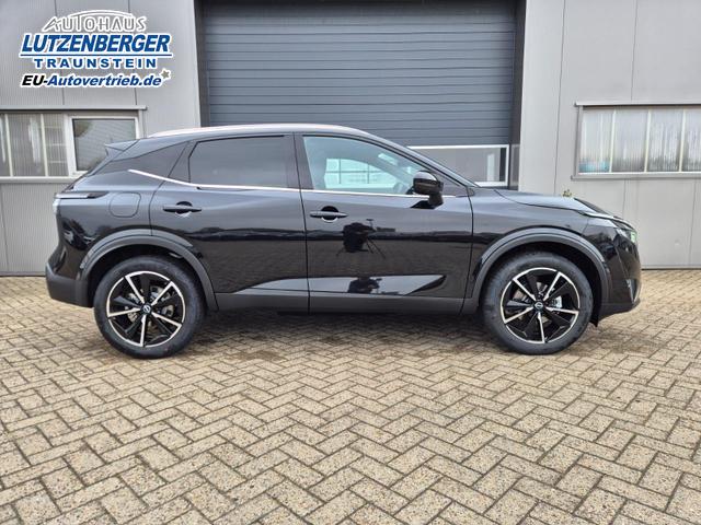 Nissan Qashqai 1.3 DIG-T MHEV 158 PS X-Tronic Tekna Voll-Leder Klimaautomatik PanoGlasdach Sitzheizung Lenkradheizung Navi Head-Up Display elektr. Heckklappe ACC PDC v+h 360&deg;Kamera DAB Bluetooth Touchscreen Apple CarPlay Android Auto 19"LM 