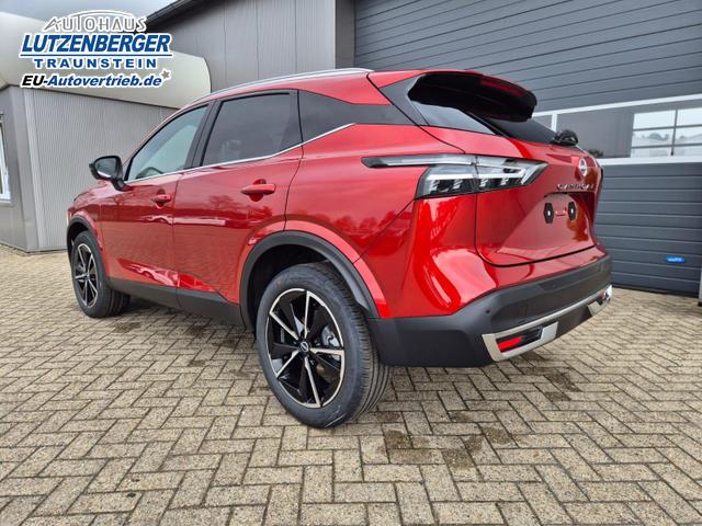 Nissan Qashqai 1.3 DIG-T MHEV 158 PS X-Tronic Tekna Voll-Leder Klimaautomatik PanoGlasdach Sitzheizung Lenkradheizung Navi Head-Up Display elektr. Heckklappe ACC PDC v+h 360&deg;Kamera DAB Bluetooth Touchscreen Apple CarPlay Android Auto 19"LM 