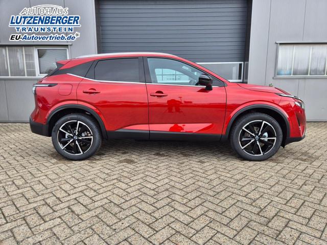 Nissan Qashqai 1.3 DIG-T MHEV 158 PS X-Tronic Tekna Voll-Leder Klimaautomatik PanoGlasdach Sitzheizung Lenkradheizung Navi Head-Up Display elektr. Heckklappe ACC PDC v+h 360&deg;Kamera DAB Bluetooth Touchscreen Apple CarPlay Android Auto 19"LM 