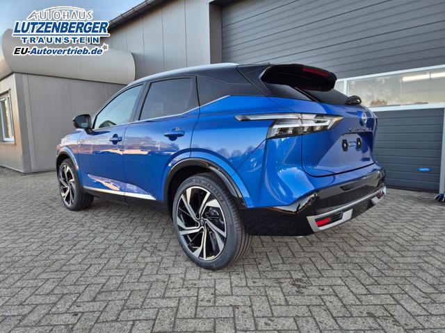 Nissan Qashqai 1.3 DIG-T MHEV 158 PS X-Tronic Tekna Premium Paket 20"LM Teil-Leder PanoGlasdach Klimaautomatik Sitzheizung Lenkradheizung Navi Head-Up Display elektr. Heckklappe ACC PDC v+h 360&deg;Kamera DAB Bluetooth Touchscreen Apple CarPlay Android Auto 