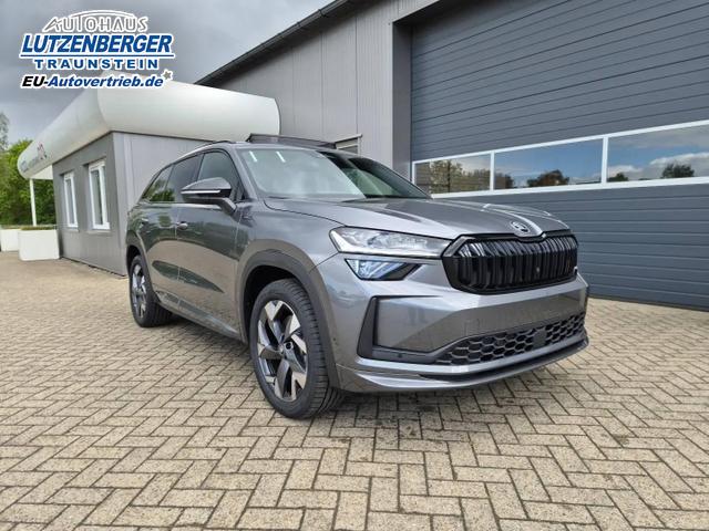 Skoda Kodiaq Sportline 1.5 TSI 204PS PHEV DSG schwenkb. AHK elektr. PanoDach HUD Alcantara PDC v+h 360&deg;Kamera CANTON Sound Klimaautomatik Sitzheizung Lenkradheizung Navi Apple CarPlay Android Auto 2xKeyless 19"LM vollelektr. Reichweite 116KM 