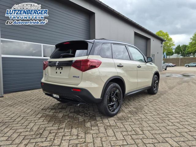 Suzuki Vitara Comfort+ 110PS Automatik MHEV 4x4 ALLGRIP 1.4 Boosterjet Black Edition Panodach Teilleder Navi Klimaautomatik Sitzheizung ACC PDC v+h R&uuml;ckf.Kamera Suzuki-Radio Apple CarPlay Android Auto Touchscreen 2xKeyless 17-LM 