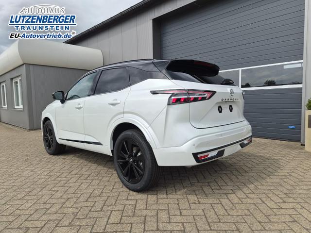 Nissan Qashqai 1.3 DIG-T MHEV 158 PS X-Tronic N-Design PanoDach Teil-Leder Klimaautomatik Sitzheizung Lenkradheizung Navi ACC PDC v+h 360&deg;Kamera DAB Bluetooth Touchscreen Apple CarPlay Android Auto 19"Zoll 
