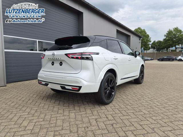 Nissan Qashqai 1.3 DIG-T MHEV 158 PS X-Tronic N-Design PanoDach Teil-Leder Klimaautomatik Sitzheizung Lenkradheizung Navi ACC PDC v+h 360&deg;Kamera DAB Bluetooth Touchscreen Apple CarPlay Android Auto 19"Zoll 