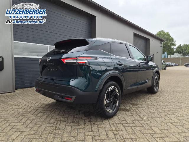 Nissan Qashqai 1.3 DIG-T MHEV 158 PS X-Tronic N-Connecta Teil-Leder PanoGlasdach Klimaautomatik Sitzheizung Lenkradheizung Navi ACC PDC v+h 360&deg;Kamera DAB Bluetooth Touchscreen Apple CarPlay Android Auto 18"LM 