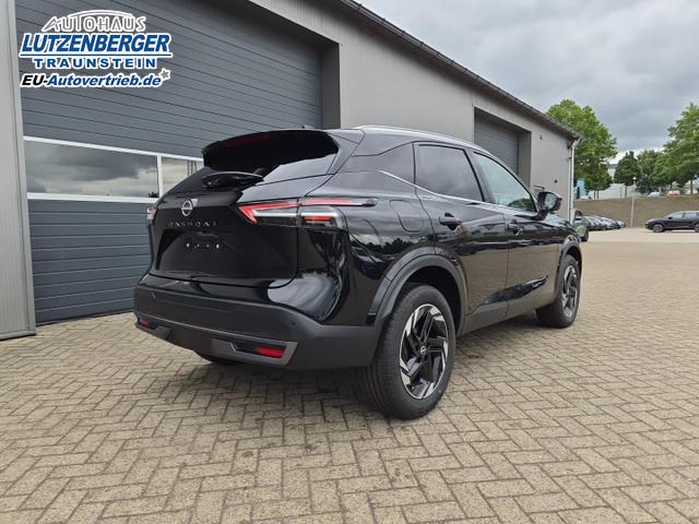 Nissan Qashqai 1.3 DIG-T MHEV 158 PS X-Tronic N-Connecta Teil-Leder PanoGlasdach Klimaautomatik Sitzheizung Lenkradheizung Navi ACC PDC v+h 360&deg;Kamera DAB Bluetooth Touchscreen Apple CarPlay Android Auto 18"LM 