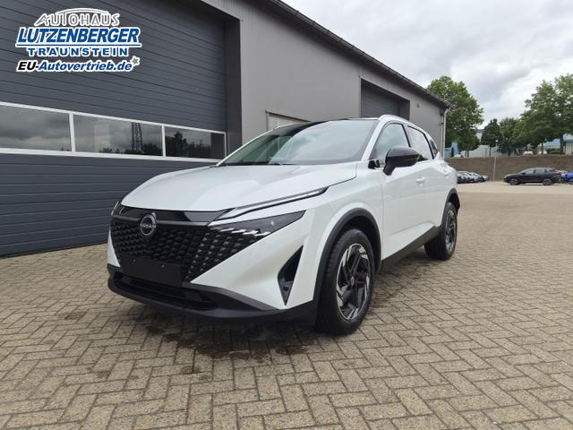 Nissan Qashqai 1.3 DIG-T MHEV 158 PS X-Tronic N-Connecta Teil-Leder PanoGlasdach Klimaautomatik Sitzheizung Lenkradheizung Navi ACC PDC v+h 360&deg;Kamera DAB Bluetooth Touchscreen Apple CarPlay Android Auto 18"LM 